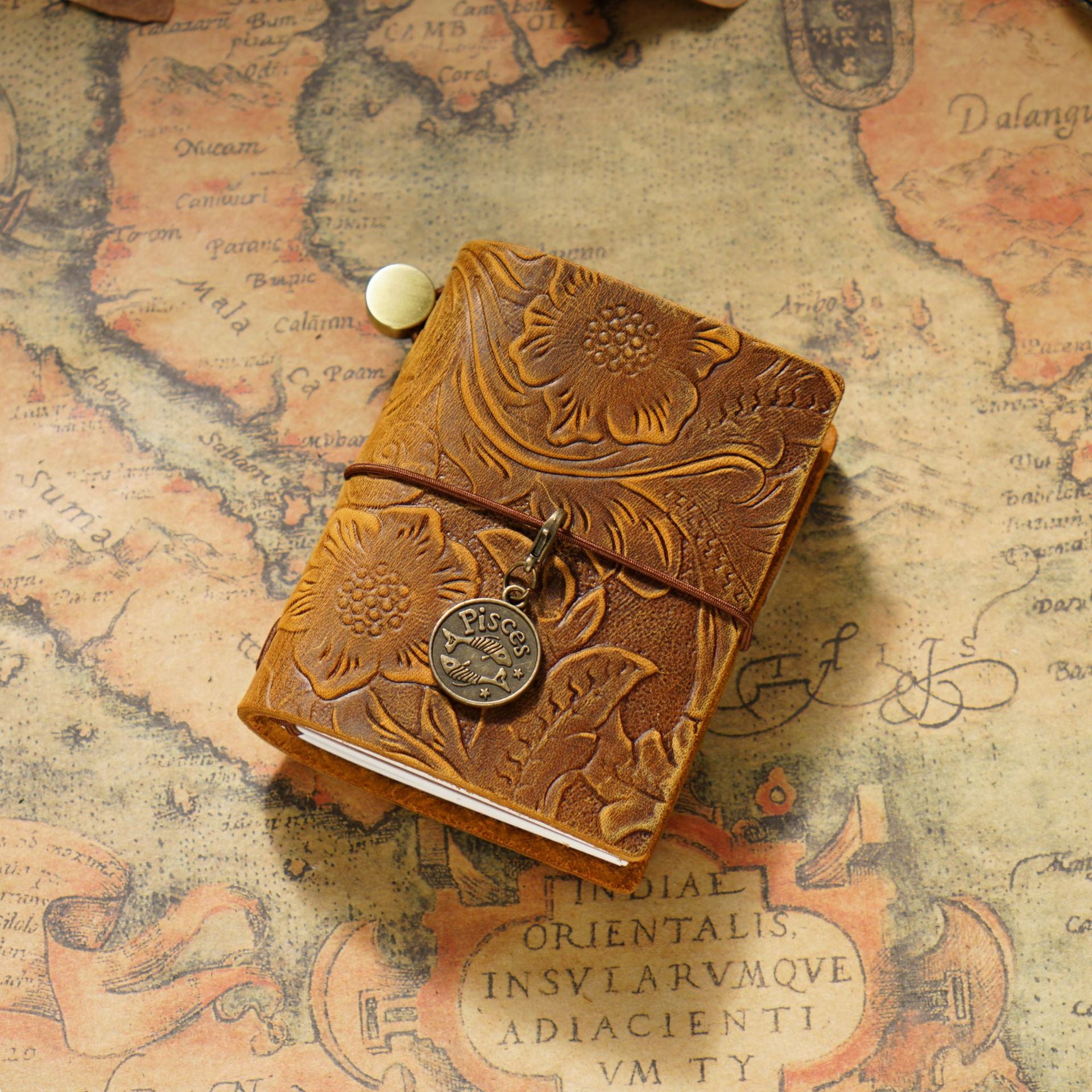 Wholesale Traveler MINI Loose leaf Notebook with Head Layer Real  Leather Pocket Notebook